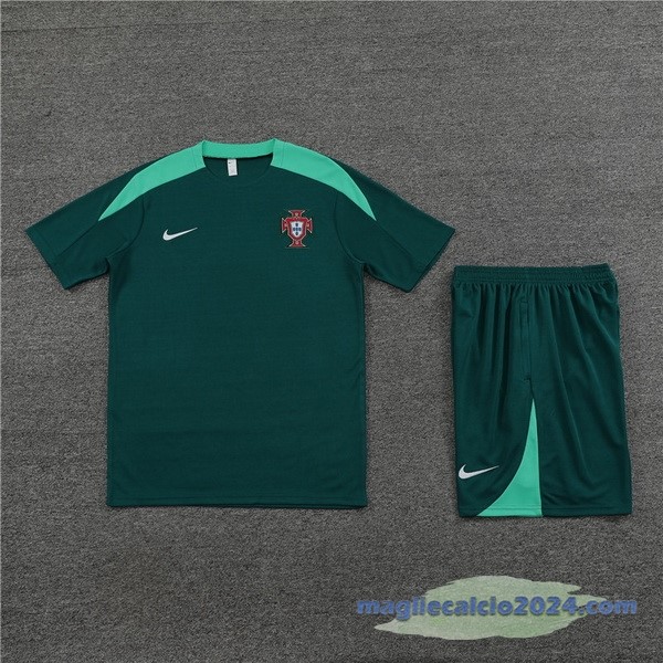 Entrenamiento Set Completo Bambino Portogallo 2024 Verde Poco Prezzo