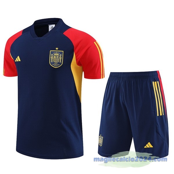 Entrenamiento Set Completo Bambino Spagna 2023 Blu Giallo Rosso Poco Prezzo