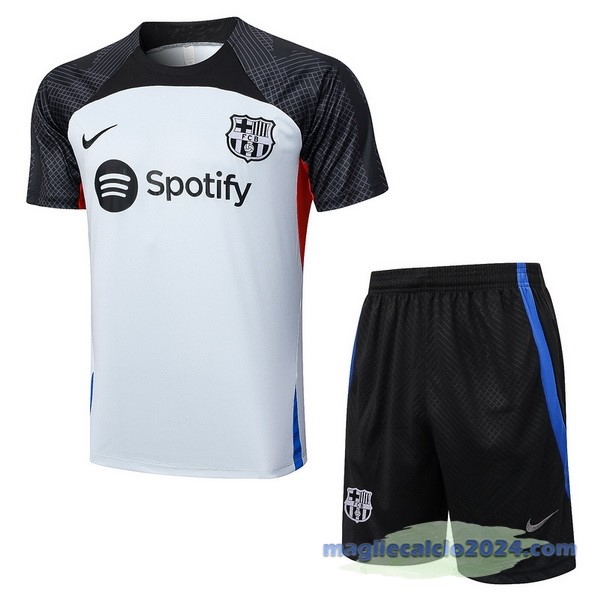 Entrenamiento Set Completo Barcelona 2023 2024 Grigio Luce Nero Poco Prezzo