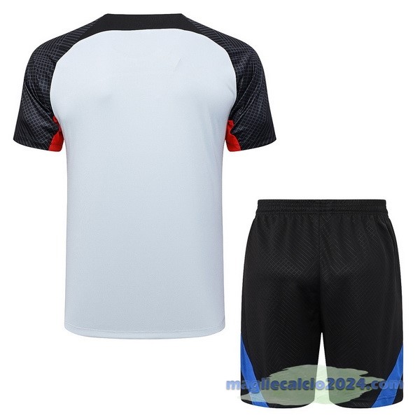 Entrenamiento Set Completo Barcelona 2023 2024 Grigio Luce Nero Poco Prezzo