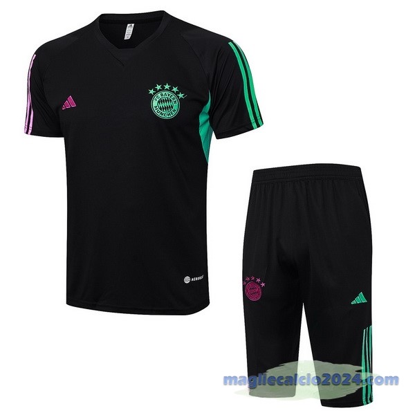 Entrenamiento Set Completo Bayern Múnich 2023 2024 Nero Purpureo Verde Poco Prezzo