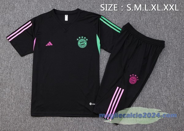 Entrenamiento Set Completo Bayern Múnich 2023 2024 Nero Purpureo Verde Poco Prezzo