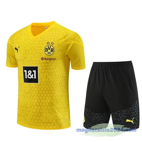 Entrenamiento Set Completo Borussia Dortmund 2023 2024 Giallo I Nero Poco Prezzo