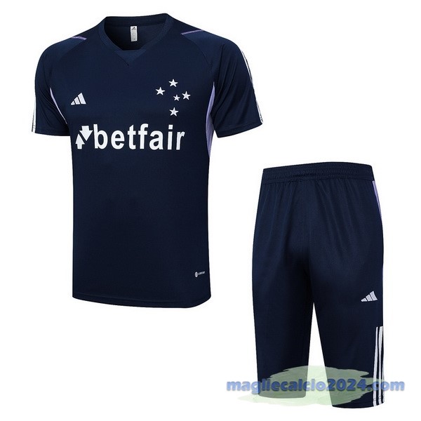 Entrenamiento Set Completo Cruzeiro 2023 2024 Blu Navy I Purpureo Poco Prezzo