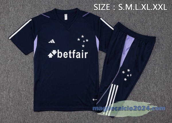 Entrenamiento Set Completo Cruzeiro 2023 2024 Blu Navy I Purpureo Poco Prezzo