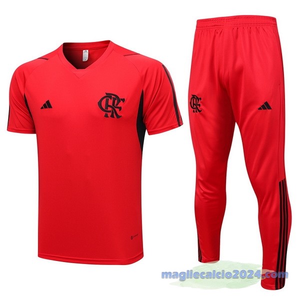 Entrenamiento Set Completo Flamengo 2023 2024 Rosso Nero Poco Prezzo