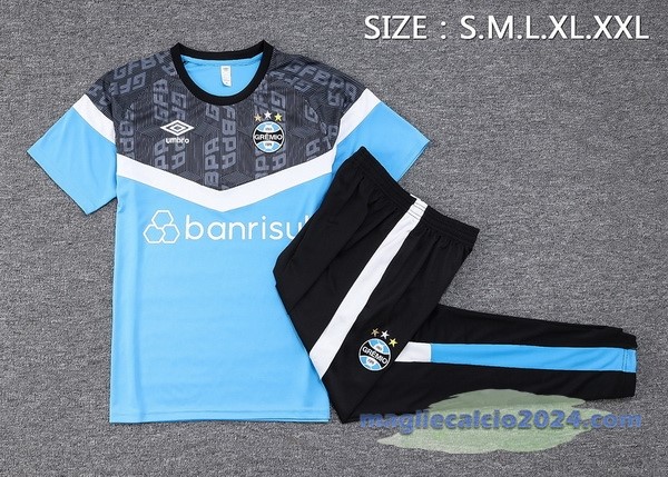Entrenamiento Set Completo Grêmio 2023 2024 Blu Nero Poco Prezzo