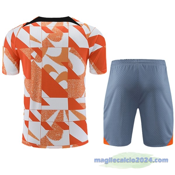 Entrenamiento Set Completo Inter Milán 2023 2024 Arancione Bianco Grigio Poco Prezzo