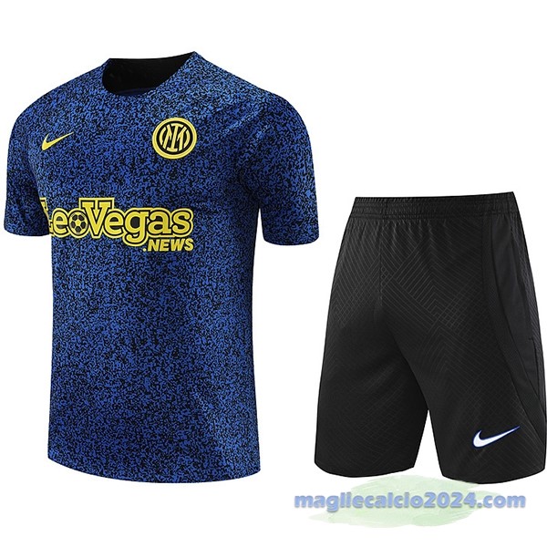 Entrenamiento Set Completo Inter Milán 2023 2024 Blu Giallo Nero Poco Prezzo