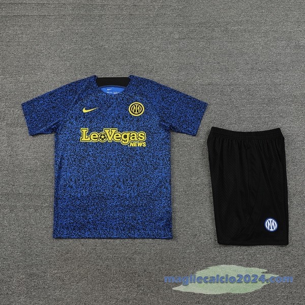 Entrenamiento Set Completo Inter Milán 2023 2024 Blu Giallo Nero Poco Prezzo