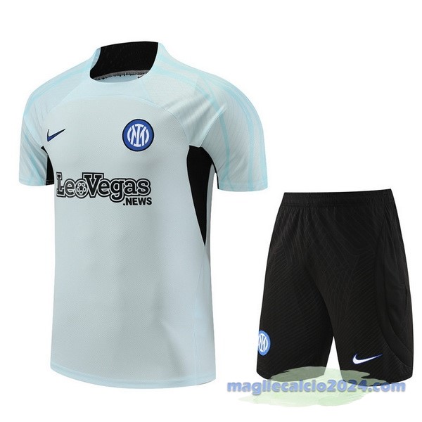 Entrenamiento Set Completo Inter Milán 2023 2024 Blu I Nero Poco Prezzo
