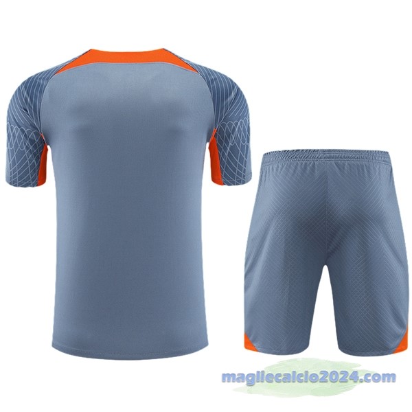 Entrenamiento Set Completo Inter Milán 2023 2024 Grigio Arancione Poco Prezzo