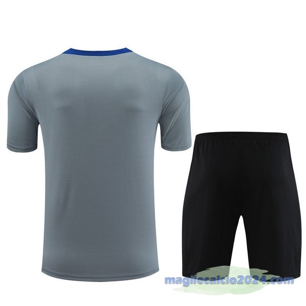 Entrenamiento Set Completo Inter Milán 2023 2024 Grigio Nero Blu Poco Prezzo