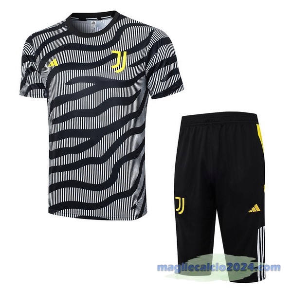Entrenamiento Set Completo Juventus 2023 2024 Grigio Nero Poco Prezzo