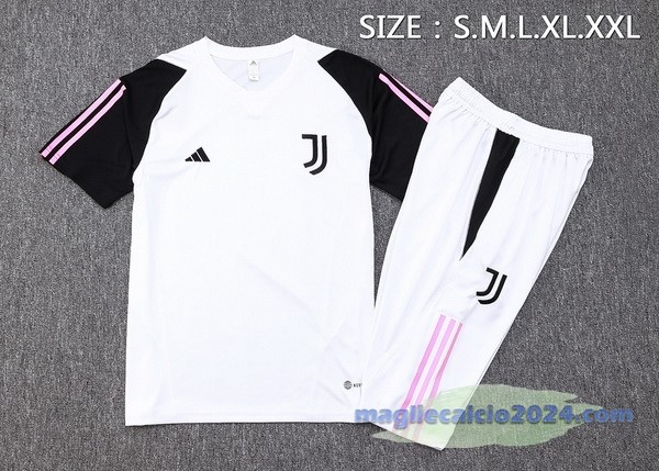 Entrenamiento Set Completo Juventus 2023 2024 Nero Bianco Rosa Poco Prezzo