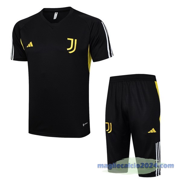 Entrenamiento Set Completo Juventus 2023 2024 Nero I Giallo Poco Prezzo