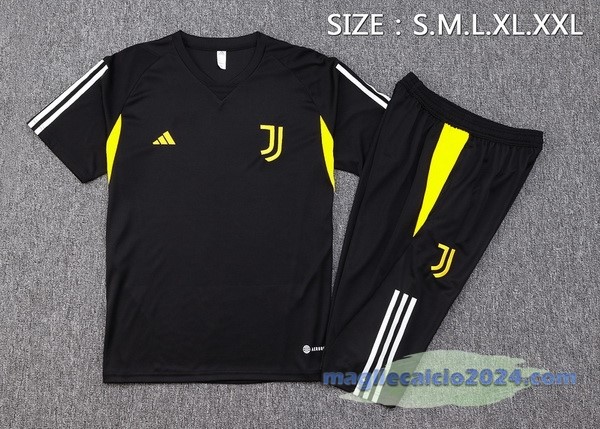 Entrenamiento Set Completo Juventus 2023 2024 Nero I Giallo Poco Prezzo