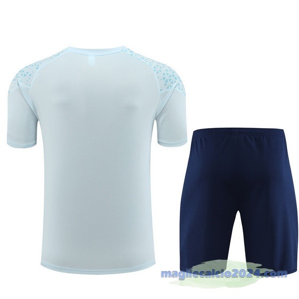 Entrenamiento Set Completo Marsella 2023 2024 Bianco I Blu Poco Prezzo