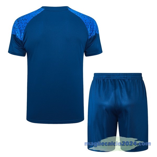 Entrenamiento Set Completo Marsella 2023 2024 Blu Bianco Poco Prezzo