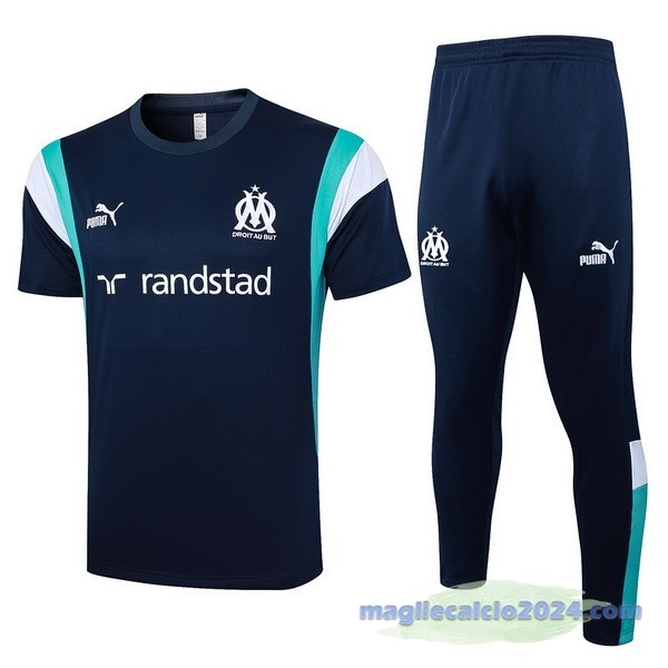 Entrenamiento Set Completo Marsella 2023 2024 Blu Navy Bianco Poco Prezzo