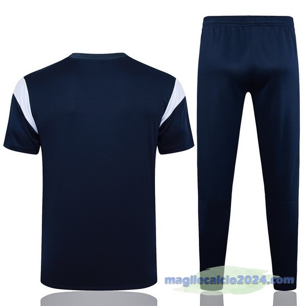 Entrenamiento Set Completo Marsella 2023 2024 Blu Navy Bianco Poco Prezzo