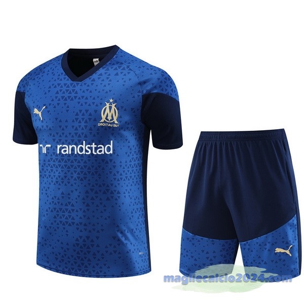 Entrenamiento Set Completo Marsella 2023 2024 Blu Poco Prezzo