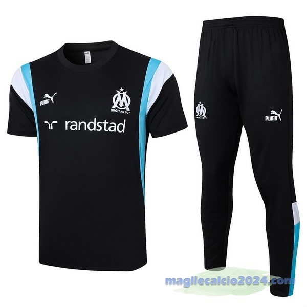 Entrenamiento Set Completo Marsella 2023 2024 Nero Blu Bianco Poco Prezzo