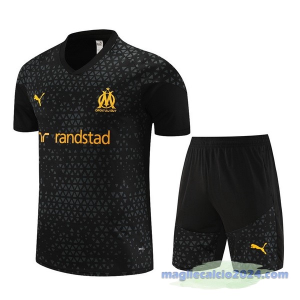Entrenamiento Set Completo Marsella 2023 2024 Nero Giallo Poco Prezzo