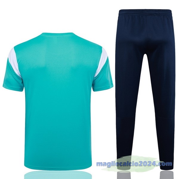 Entrenamiento Set Completo Marsella 2023 2024 Verde Bianco Blu Poco Prezzo