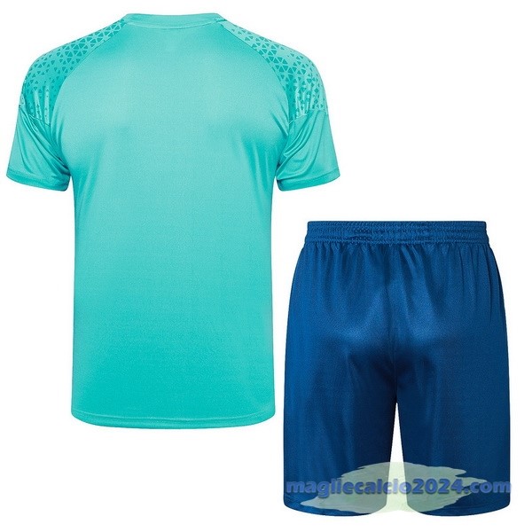 Entrenamiento Set Completo Marsella 2023 2024 Verde Blu Poco Prezzo