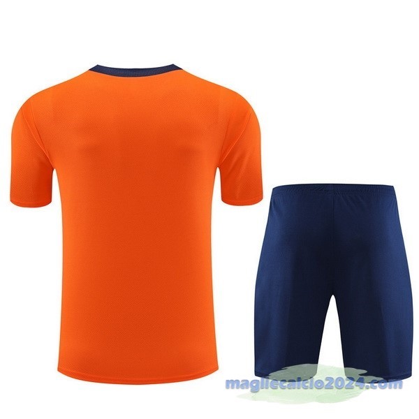 Entrenamiento Set Completo Paesi Bassi 2024 Arancione Blu Poco Prezzo