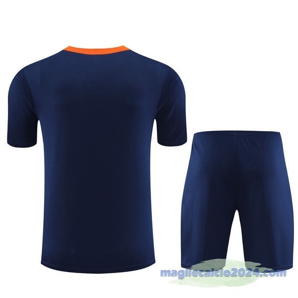 Entrenamiento Set Completo Paesi Bassi 2024 Blu Arancione Poco Prezzo
