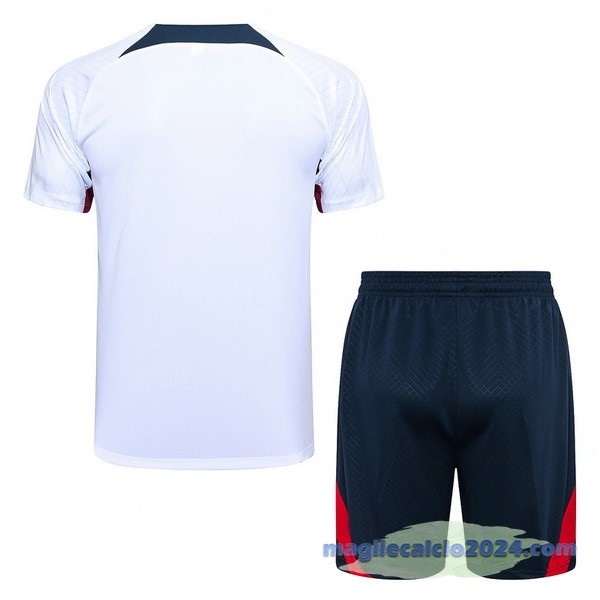 Entrenamiento Set Completo Paris Saint Germain 2023 2024 Bianco Rosso Blu Poco Prezzo