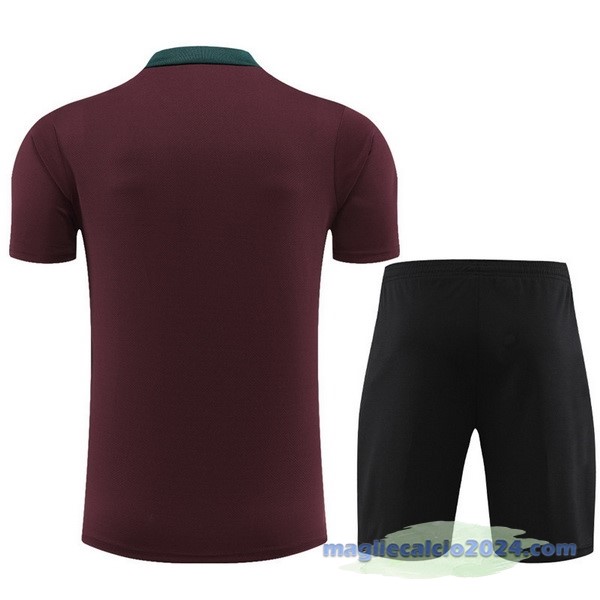 Entrenamiento Set Completo Paris Saint Germain 2023 2024 Borgogna Nero Poco Prezzo