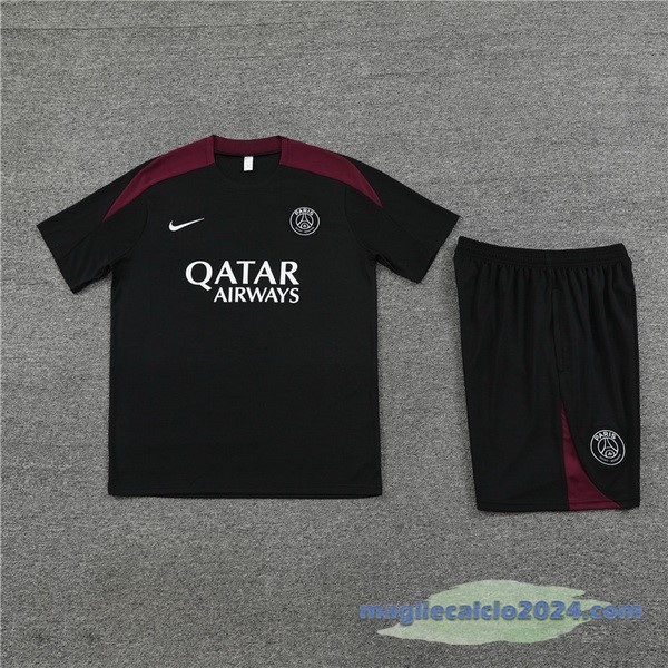 Entrenamiento Set Completo Paris Saint Germain 2023 2024 Nero Rosso Poco Prezzo
