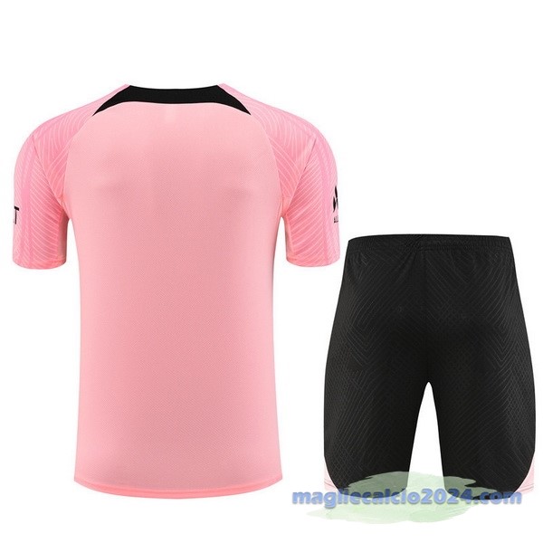 Entrenamiento Set Completo Paris Saint Germain 2023 2024 Rosa Nero Poco Prezzo