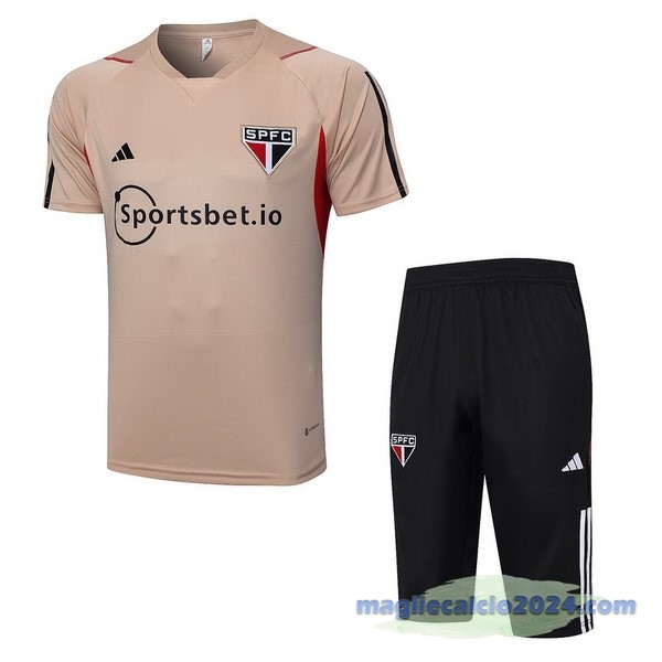 Entrenamiento Set Completo São Paulo 2023 2024 Giallo Arancione Nero Poco Prezzo
