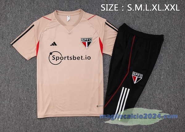 Entrenamiento Set Completo São Paulo 2023 2024 Giallo Arancione Nero Poco Prezzo