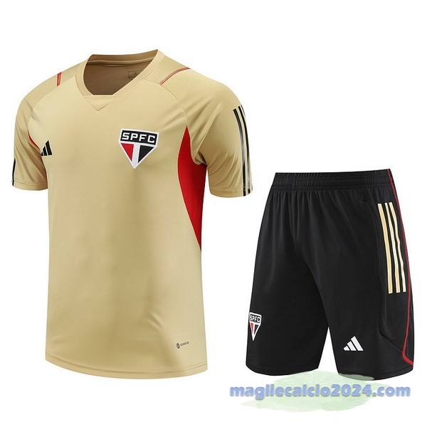 Entrenamiento Set Completo São Paulo 2023 2024 Giallo Rosso Nero Poco Prezzo