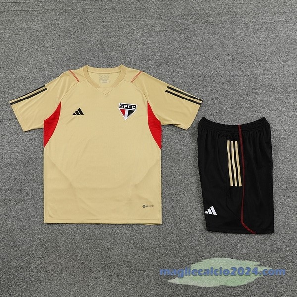 Entrenamiento Set Completo São Paulo 2023 2024 Giallo Rosso Nero Poco Prezzo