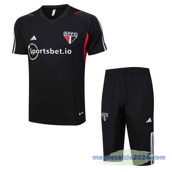 Entrenamiento Set Completo São Paulo 2023 2024 Nero II Rosso Poco Prezzo
