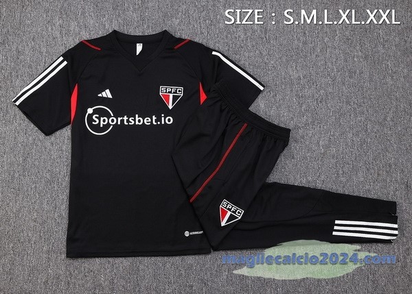 Entrenamiento Set Completo São Paulo 2023 2024 Nero I Rosso Poco Prezzo