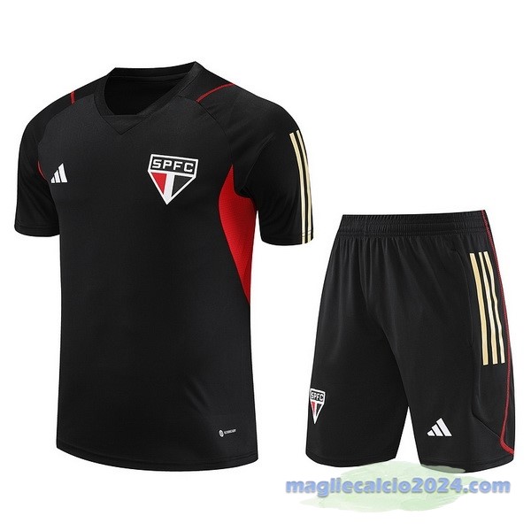 Entrenamiento Set Completo São Paulo 2023 2024 Nero Rosso Poco Prezzo