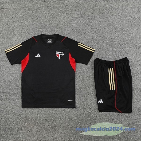 Entrenamiento Set Completo São Paulo 2023 2024 Nero Rosso Poco Prezzo