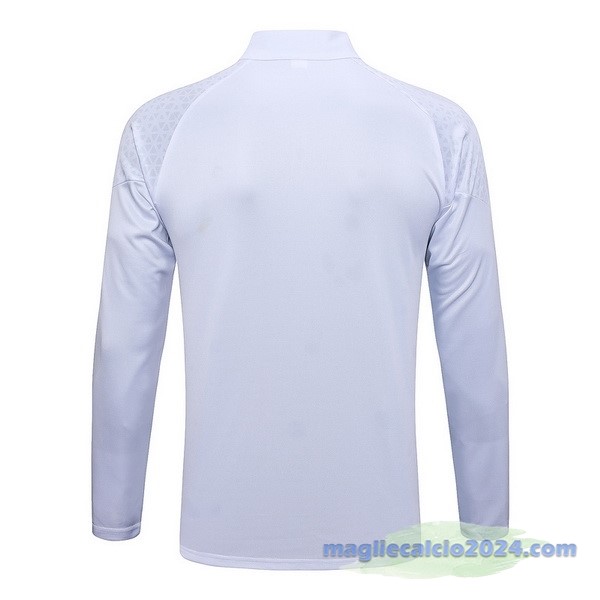 Felpa Allenamento AC Milan 2023 2024 Bianco Rosso Poco Prezzo