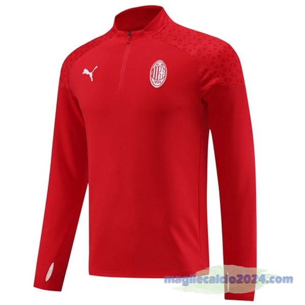 Felpa Allenamento AC Milan 2023 2024 Nero I Rosso Poco Prezzo