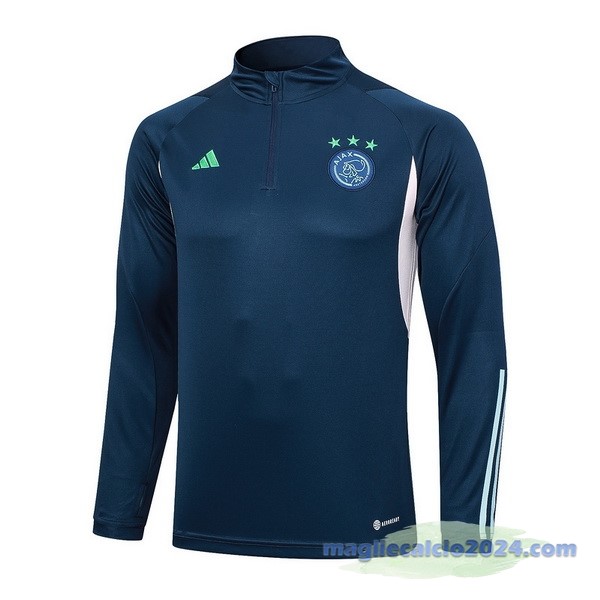 Felpa Allenamento Ajax 2023 2024 Blu Navy Rosa Poco Prezzo