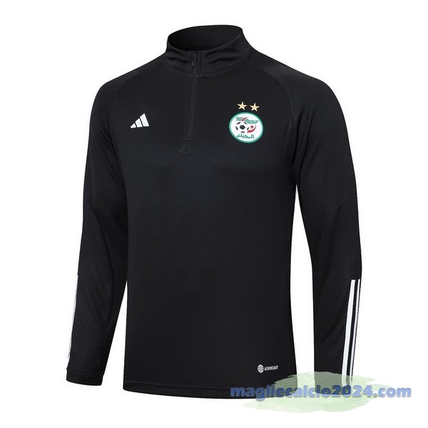 Felpa Allenamento Algeria 2023 Nero Poco Prezzo