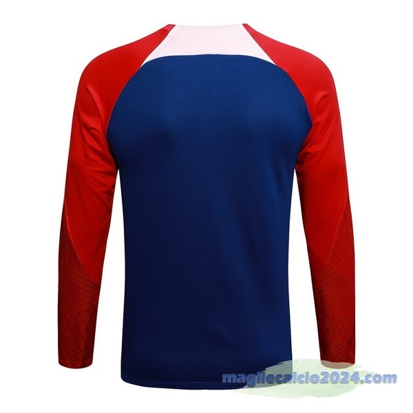 Felpa Allenamento Atlético Madrid 2023 2024 Blu Rosso Rosa Poco Prezzo