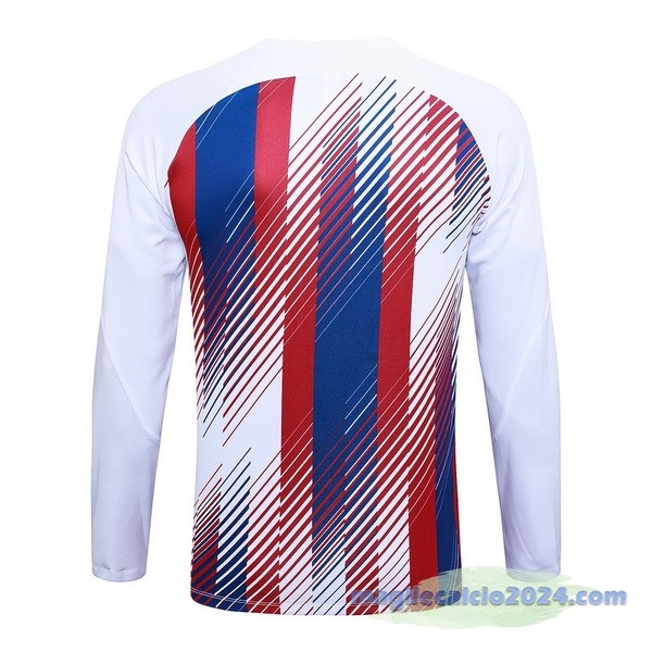 Felpa Allenamento Barcelona 2023 2024 Rosso Bianco Blu Poco Prezzo